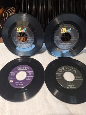 Lawrence Welk Red Foley Jimmie Davis Gospel 45 RPM Record Lot Decca Dot VG+/-